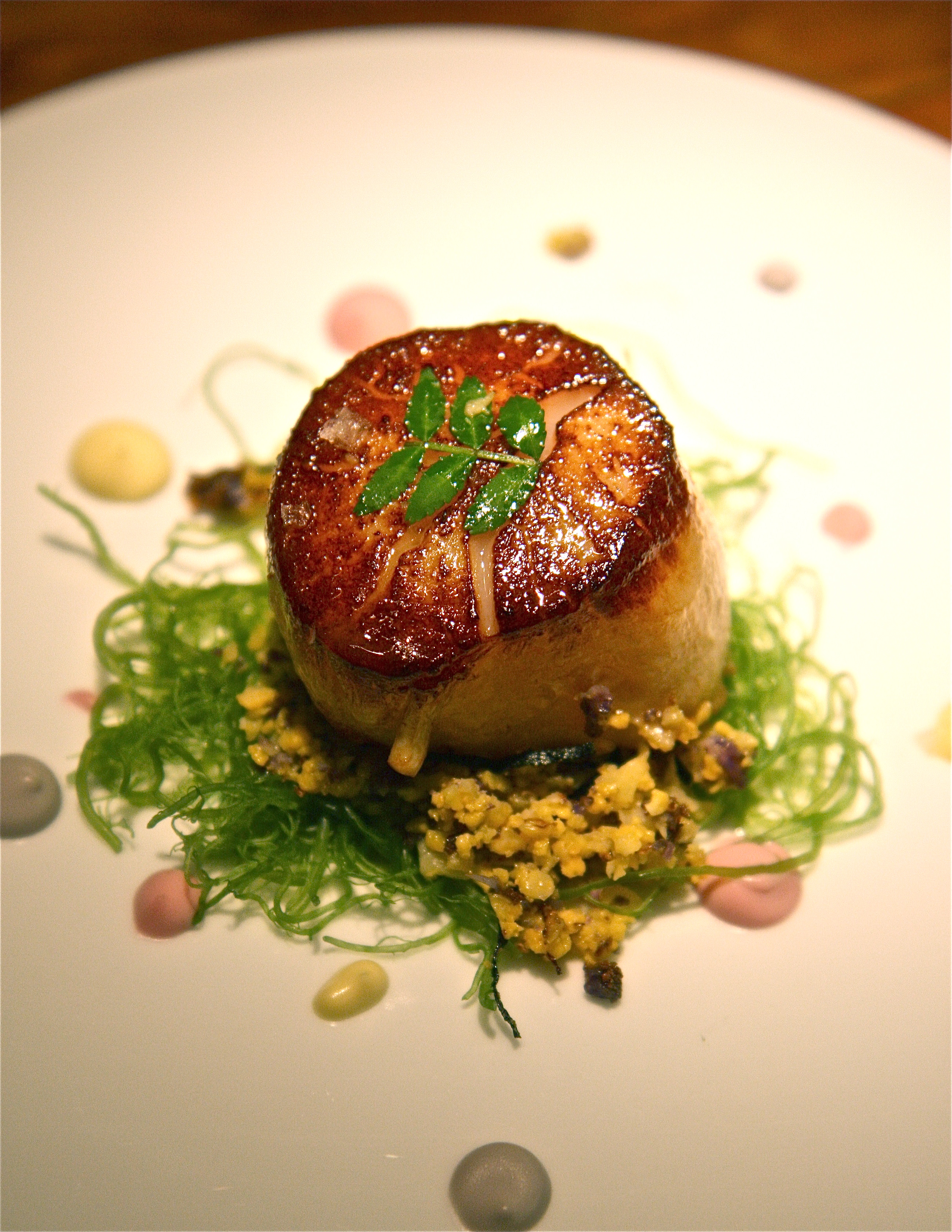Luxury restaurant experience with curated menu items