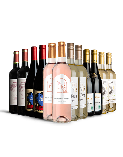 A refined wine selection displayed on a table